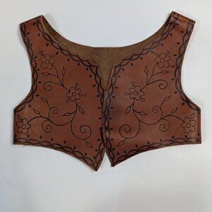 Pleasant Co American Girl Josefina Leather Vest GIRLS Sz 7 Rare Costa Rica
